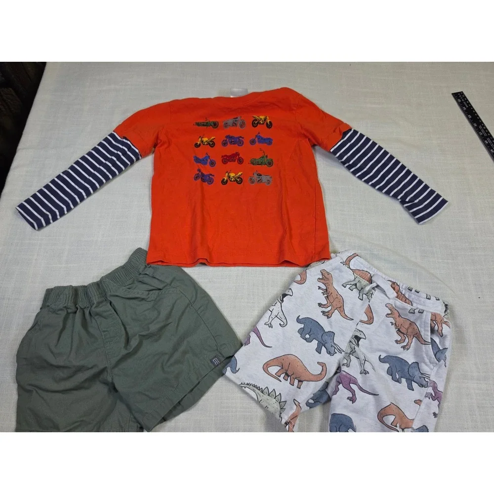 Boys Hanna Andersson Motorcycle Shirt Modern Moments Garanimals Shorts Set 4T 5